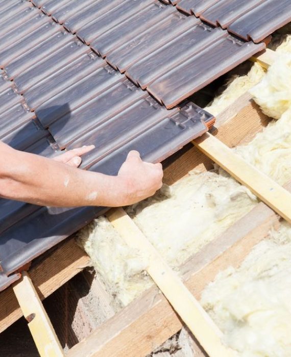 Roofer Laying Tile - Steep Roof Work In Brisbane, QLD