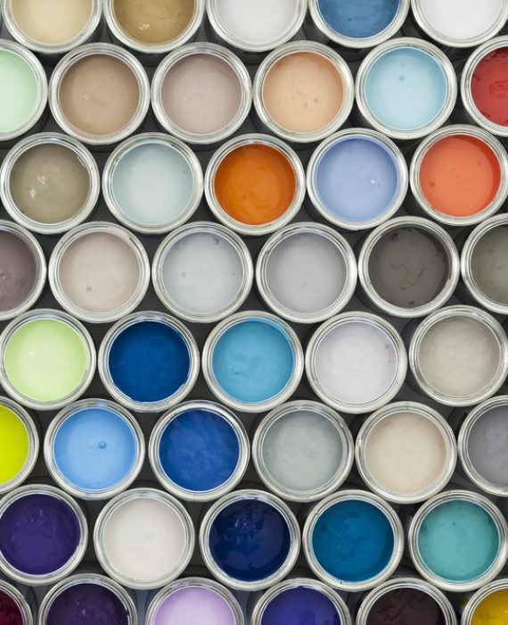 sample of paint colours for gutters